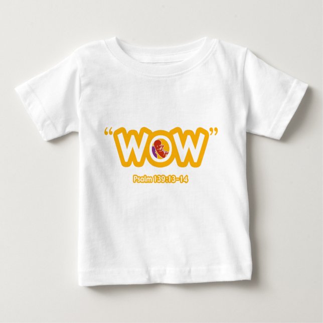 Camiseta Para Bebê T-shirt infantil do "wow" (Frente)