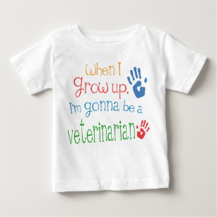 Camiseta Para Bebê T-shirt infantil (futuro) veterinário do bebê