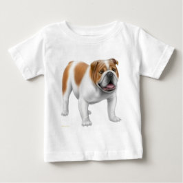 Camiseta Para Bebê T-shirt inglês da criança do buldogue