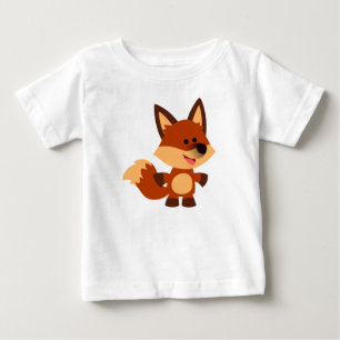 Camiseta Para Bebê T-shirt inocente bonito do bebê do Fox dos