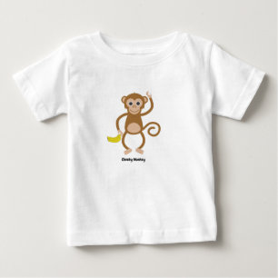 Camiseta Para Bebê T-shirt insolente do macaco para miúdos