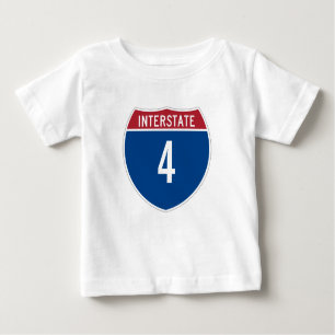 Camiseta Para Bebê T-Shirt Interstate 4