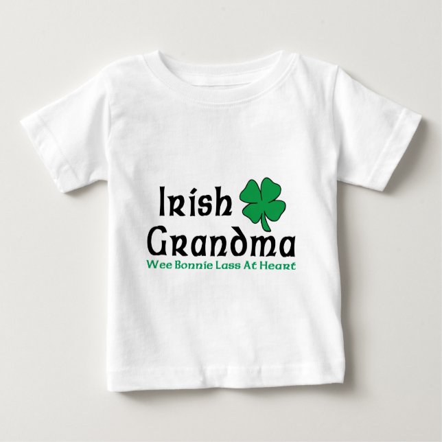 Camiseta Para Bebê T-shirt irlandês da avó (Frente)