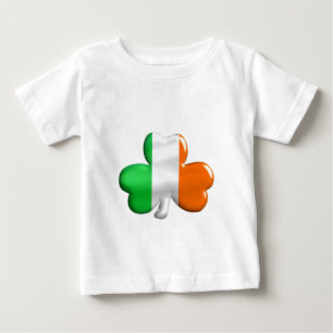 Camiseta Para Bebê T-shirt irlandeses do trevo da bandeira