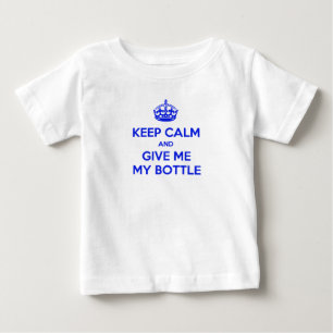 Camiseta Para Bebê T-Shirt Keep Calm Bottle English