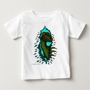 Camiseta Para Bebê T-shirt legal do bebê do dinossauro do