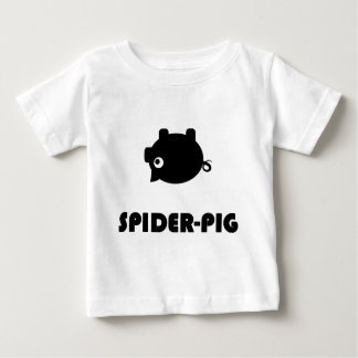 Camiseta Para Bebê T-shirt leves do Aranha-Porco