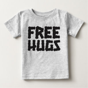 Camiseta Para Bebê T-shirt longo da Capa da criança livre dos abraços