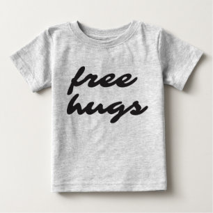 Camiseta Para Bebê T-shirt longo da Capa da criança livre dos abraços