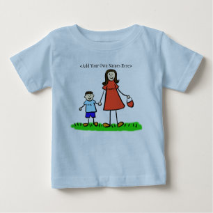 Camiseta Para Bebê T-Shirt mamãe e Me (Brunette - Nomes Personalizad