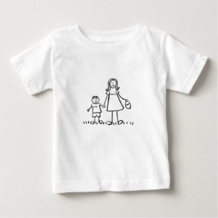 Camiseta Para Bebê T-Shirt mamãe & Me (desenho sem título)