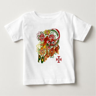 Camiseta Para Bebê T-shirt Manga incluida Seleção Portuguesa