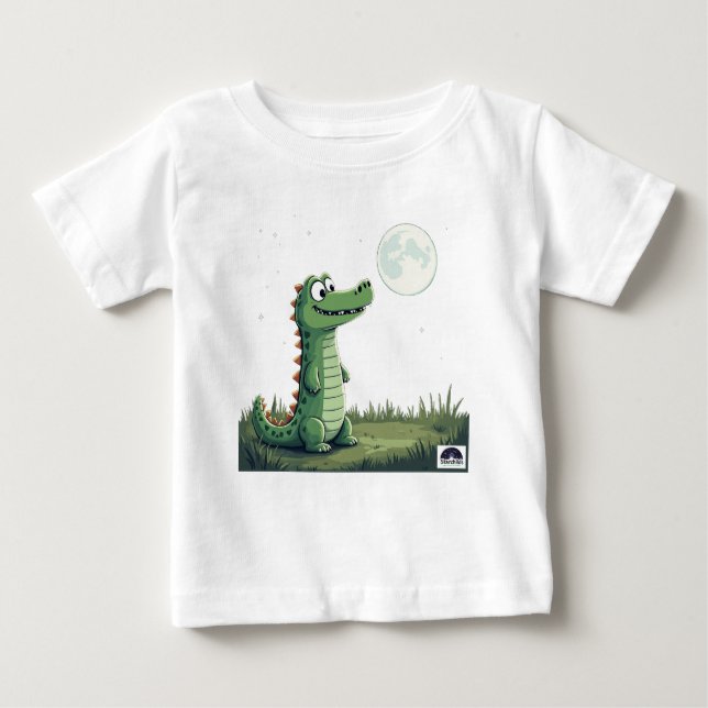Camiseta Para Bebê T-Shirt „Moonlight Croc“ (Frente)