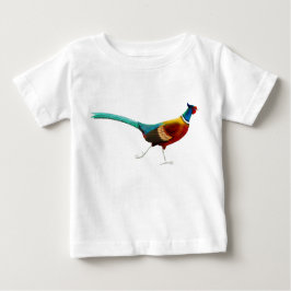 Camiseta Para Bebê T-shirt Necked da criança do faisão do anel