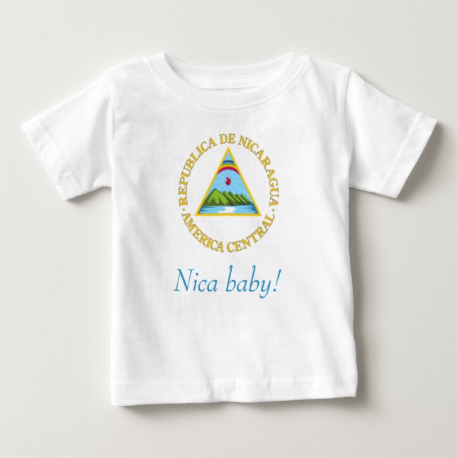 Camiseta Para Bebê T-shirt nicaraguense do bebê (Frente)