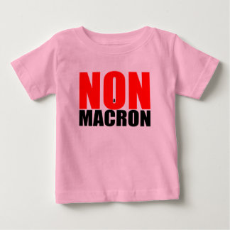 Camiseta Para Bebê T-shirt NON À MACRON Baby Girl