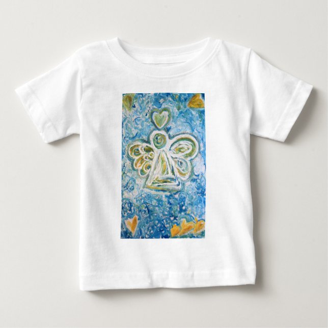 Camiseta Para Bebê T-shirt ouro Blue Angel (Double) (Frente)