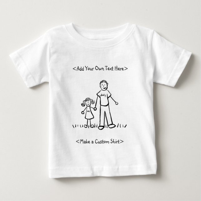 Camiseta Para Bebê T-Shirt pai (Frente)