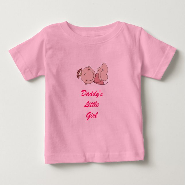Camiseta Para Bebê T-Shirt pai Menina (Frente)