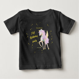 Camiseta Para Bebê T-Shirt para o primeiro aniversário com a imagem d