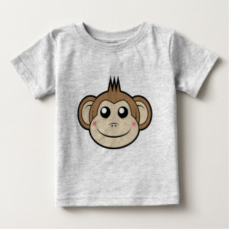 Camiseta Para Bebê T-shirt pequeno da criança do macaco