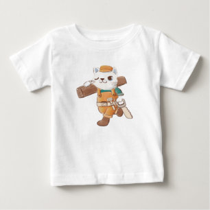 Camiseta Para Bebê T-shirt pequeno do gato:)