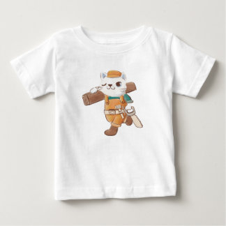 Camiseta Para Bebê T-shirt pequeno do gato:)