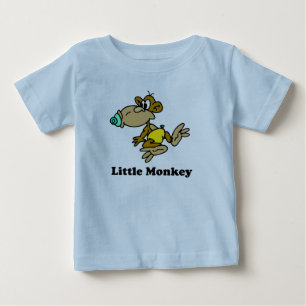 Camiseta Para Bebê T-shirt pequeno do macaco