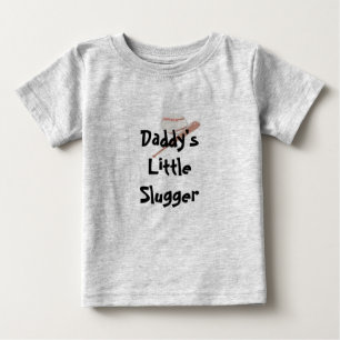 Camiseta Para Bebê T-shirt pequeno do slugger do pai