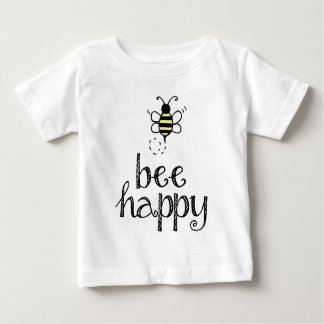 Camiseta Para Bebê T-shirt pequeno feliz da abelha