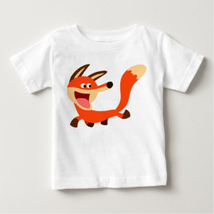 Camiseta Para Bebê T-shirt pernicioso bonito do bebê do Fox dos