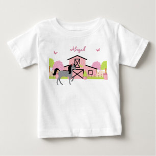 Camiseta Para Bebê T-Shirt Personalizada Bonito Barn & Garden