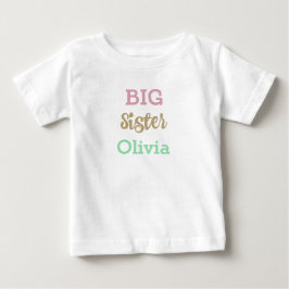 Camiseta Para Bebê t-shirt PERSONALIZADA DA GRANDE IRMÃ