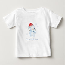 T-shirt personalizada do "Primeiro Natal"