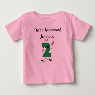 Camiseta Para Bebê T-shirt personalizada do segundo aniversário