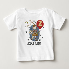 Camiseta Para Bebê T-shirt personalizada do segundo aniversário de va