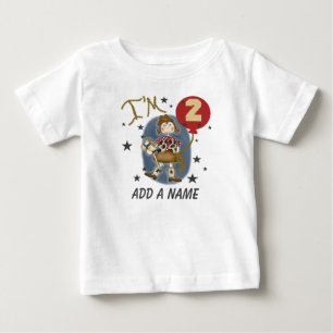 Camiseta Para Bebê T-shirt personalizada do segundo aniversário de va