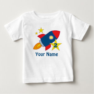 Camiseta Para Bebê T-shirt personalizada do segundo aniversário Rocke