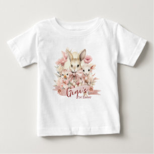 Camiseta Para Bebê T-Shirt Personalizado De Bebê De Páscoa De 1 rua
