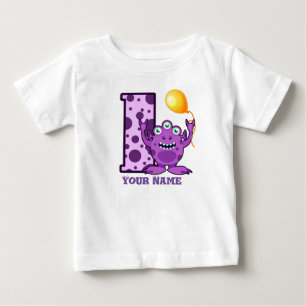 Camiseta Para Bebê T-Shirt Personalizado Do Bebê Monstro Do primeiro