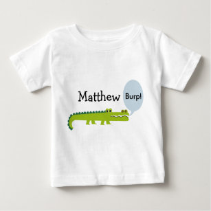 Camiseta Para Bebê T-shirt personalizado do jacaré das crianças
