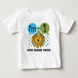 Camiseta Para Bebê T-shirt personalizado do primeiro aniversario do