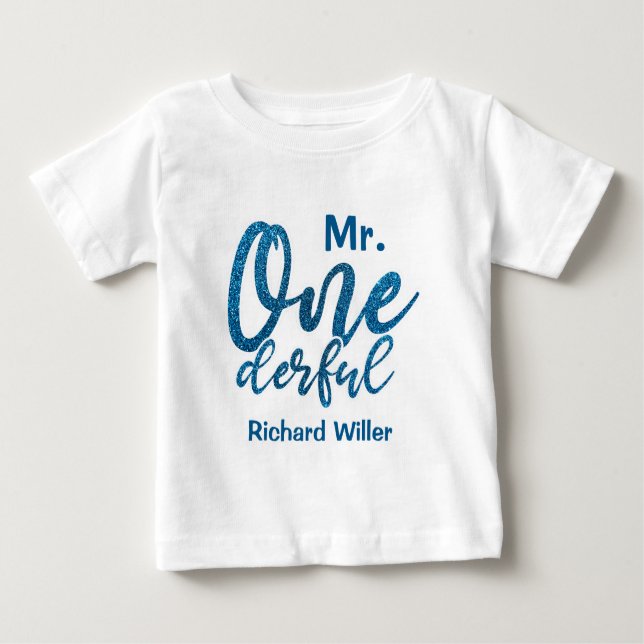 Camiseta Para Bebê T-Shirt Personalizado Do Sr. Onemagia Baby Boy (Frente)