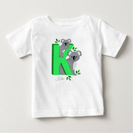 Camiseta Para Bebê T-shirt personalizado - K para o Koala