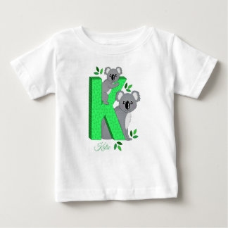 Camiseta Para Bebê T-shirt personalizado - K para o Koala