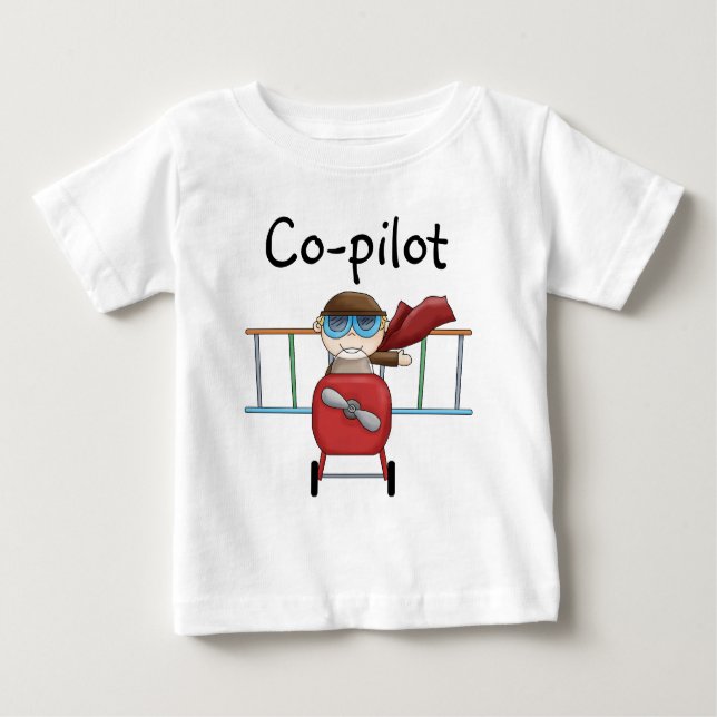 Camiseta Para Bebê T-shirt personalizável do Piloto Ace Boy (Frente)