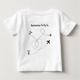 Camiseta Para Bebê T-Shirt piloto de aviação branca