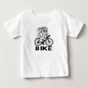 Camiseta Para Bebê T-Shirt Pinguin Power Bike Cycling