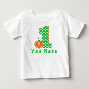 Camiseta Para Bebê T-Shirt primeiro aniversario Pumpkin