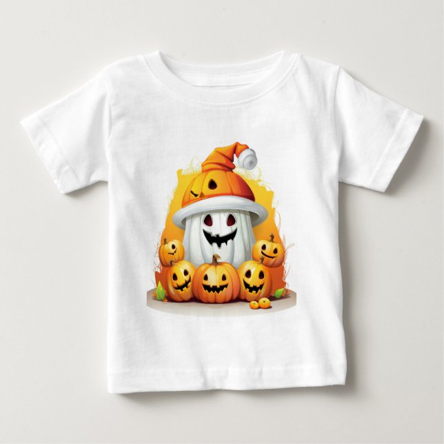 Camiseta Para Bebê T-shirt Pumpkin Pals and Magical Tales (Frente)